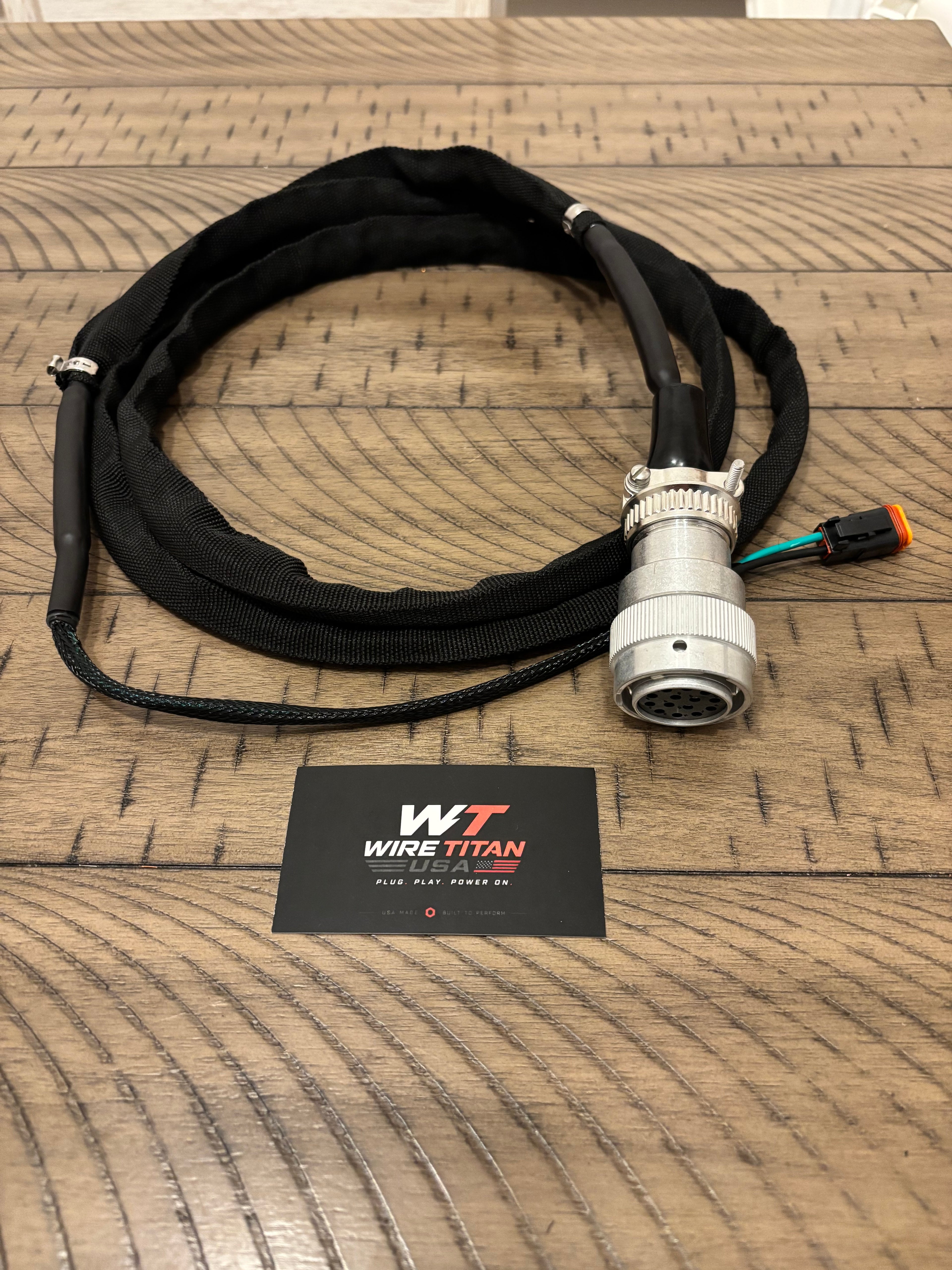 Skid Steer Auxiliary Control Harness 14 Pin 8'- Single Function fits CAT | Kubota | Deere | Case
