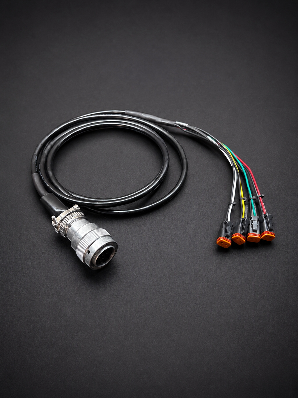 Skid Steer Auxiliary Control Harness 14 Pin 8'- 4 Function fits CAT | Bobcat | Deere | Case