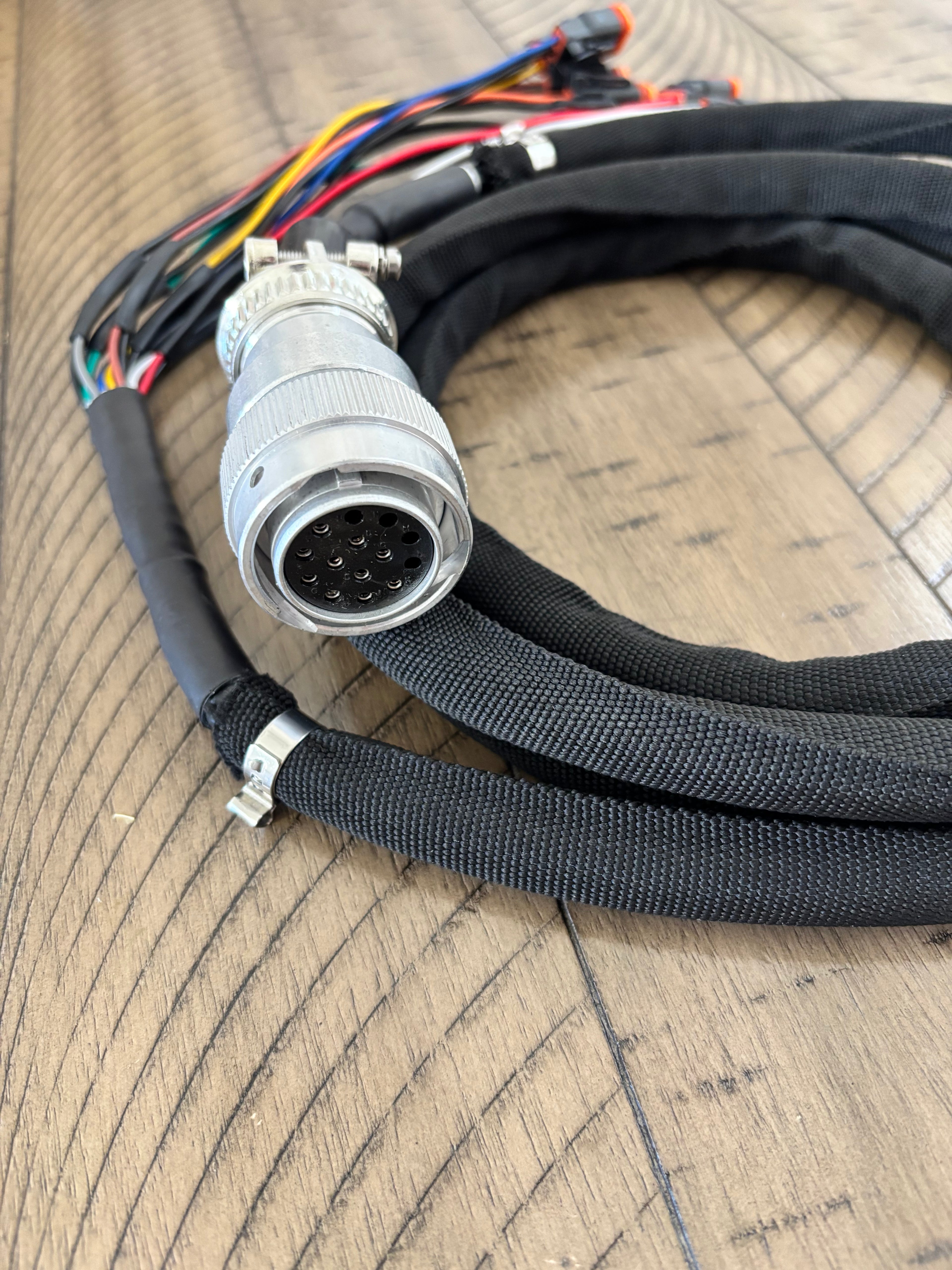 Skid Steer Auxiliary Control Harness 14 Pin 8'- 8 Function fits CAT | Bobcat | Deere | Case | Kubota