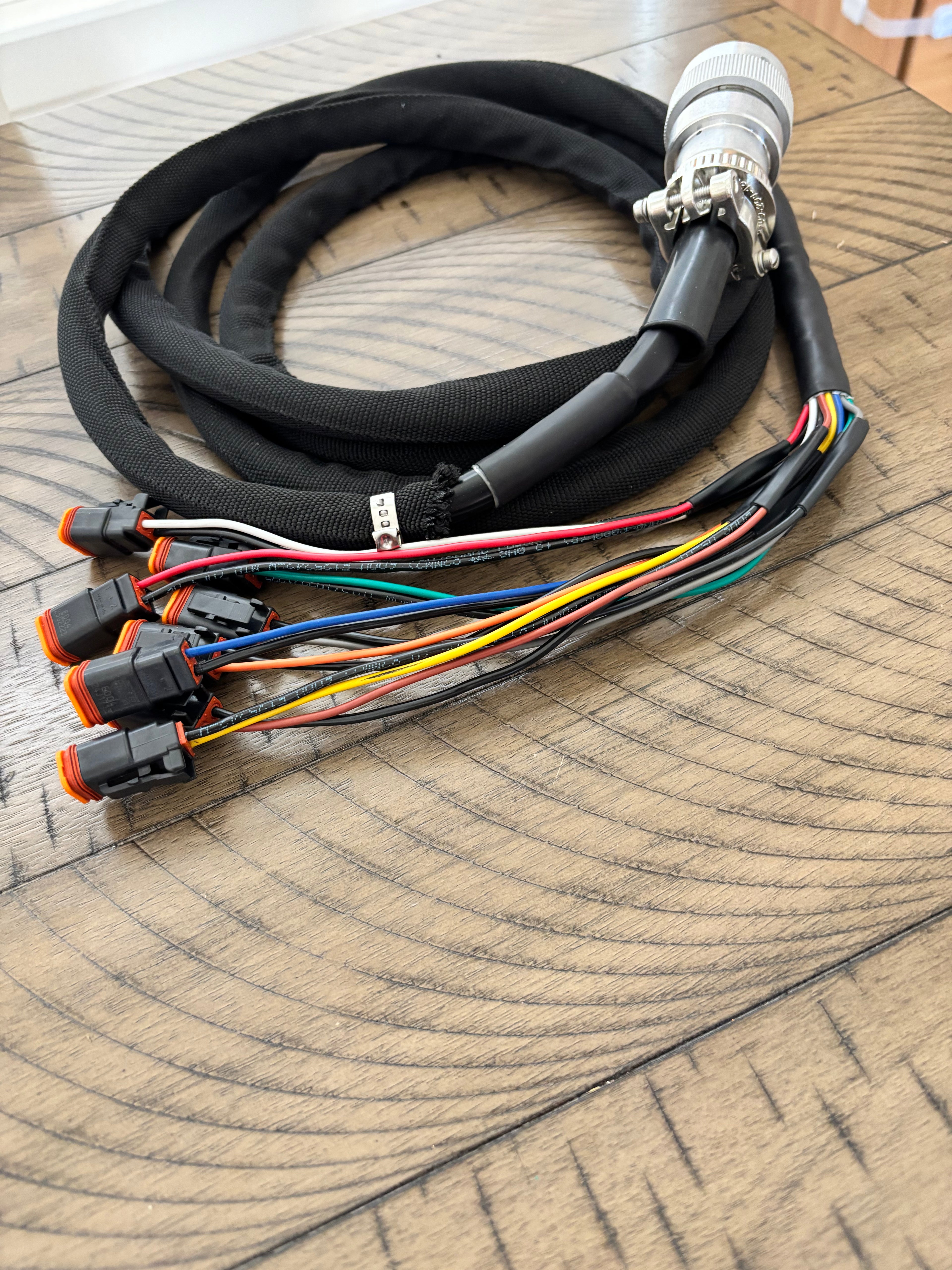 Skid Steer Auxiliary Control Harness 14 Pin 8'- 8 Function fits CAT | Bobcat | Deere | Case | Kubota